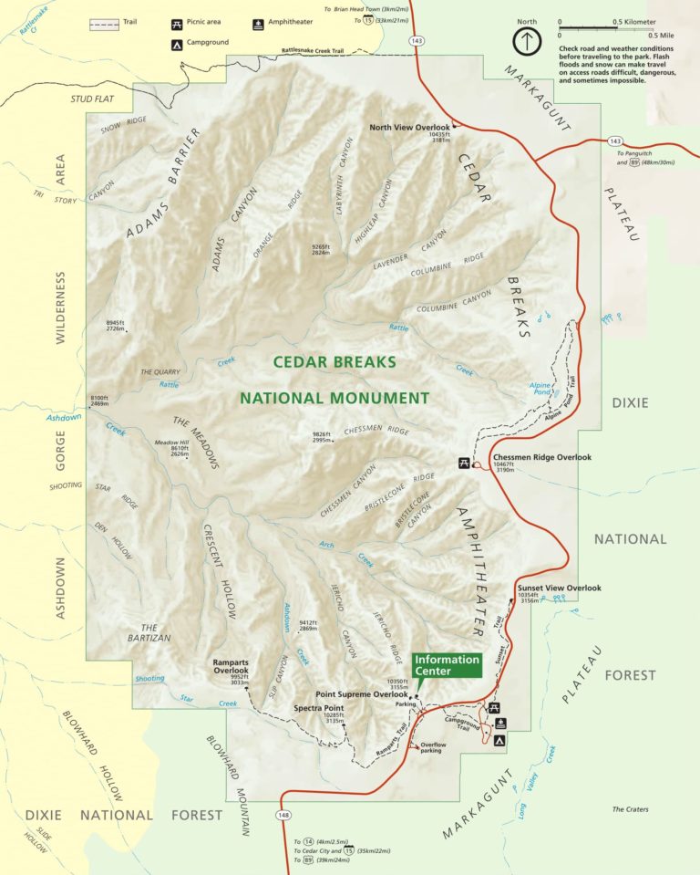 Cedar Breaks Trail Map Brian Head Utvatv Rental